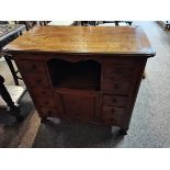 Oak sewing / work table H73cm x W83cm x D45cm
