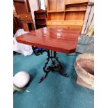 Antique cast iron table