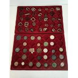 Collection of coins in display box
