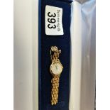 2006 CITIZEN ladies gold plated wrist watch with mother of pearl face