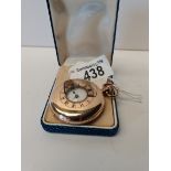 Waltham half hunter 9ct gold Dennison 1928 Birmingham pocket watch