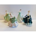 x4 Royal Doulton ladies - Janine, Soiree, Chloe, Fair Lady