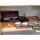 Large collection of boxed cutlery, bone handled, sugar tongs, serving ladles etc Fish slices etc