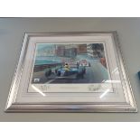 Tony Smith hand signed Limited Edition 467/600 "Battle Royale" Formula One framed print