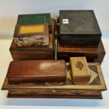 7 Wooden Boxes and 1 Tin Box