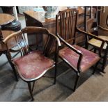 x1 Edwardian corner chair x1 Edwardian hall chair