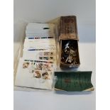 Singer Sewing machine parts, collection of first covers stamps