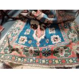 2.7m x 3.3m antique multi coloured rug