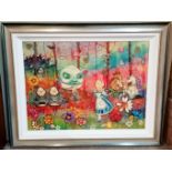 Kerry Darlington Original Limited edition 78/295 'A Happy Unbirthday to you' Dimensions W130cm x