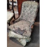 Victorian nursing chair (A/F)