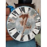 German Station Large metal clock face (A/F) 180cm diameter