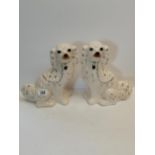 A pair of Staffordshire dogs - has some crazing on them no chips or cracks