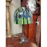 Brass and Tiffany style lamp