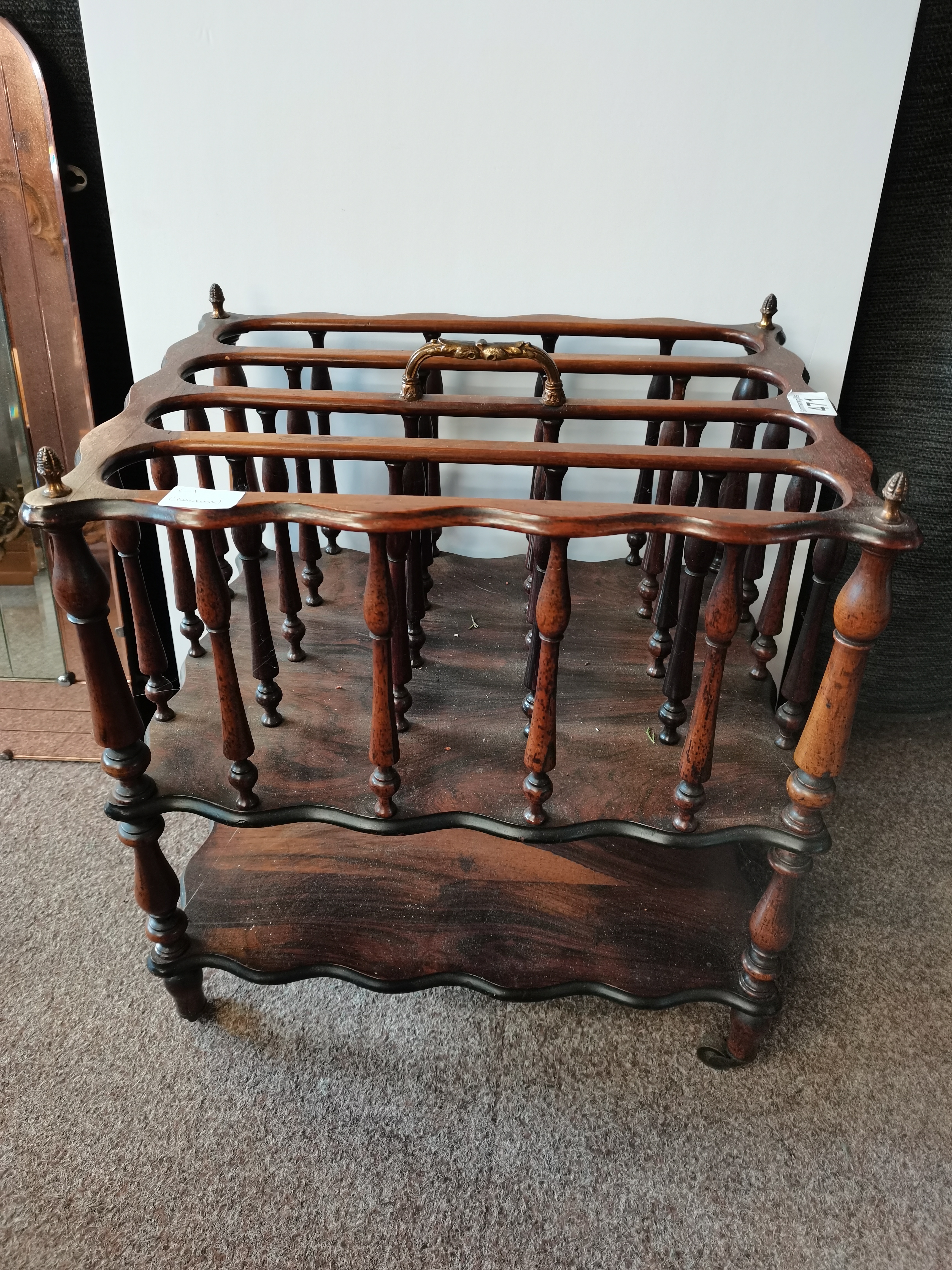 Large mahogany Edwardian Canterbury - Image 2 of 2