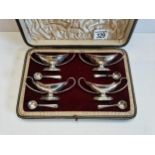 Goodwills & sons silver Salt & Pepper Sellers complete with original box and spoons