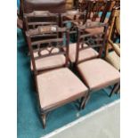 Set of 4 antique mahogany dining chairs