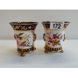 Continental Dresden style vases