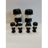 Vintage Spiller's Homepride figures x 6