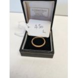 22ct gold wedding ring London 1879