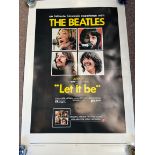 The Beatles Let it be 1970 Original US 1 sheet film poster ( purchased from Pery D Cox (USA) rock