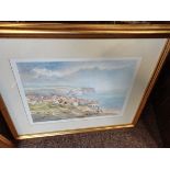 3 x prints of east coast by K W Turner