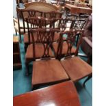 Set of 6 Chippendale style dining chairs