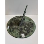Early sundial possibly 17th century with moon face 38cm diameter in excellent condition marked HOUR