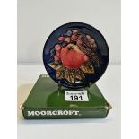 Moorcroft plate, Berries and Finch. Excellent condition