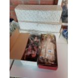 5 x Alberon collectors porcelain dolls in boxes