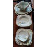 Shelley meat plates, x7 bowls x4 plates and x6 saucers