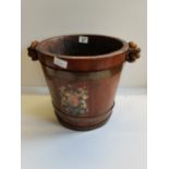 Antique 19th centaury fire bucket with rope handle