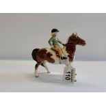 Beswick Skewbald Pony and girl - excellent condition no chips or cracks