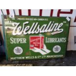 Wellsaline Super Motor Oil Enamel Sign