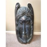 Large Chinese carved wood mask