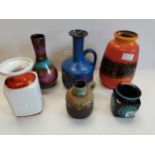 Various collection of vases
