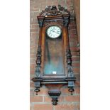 Large Victorian Vienna wall clock in working order