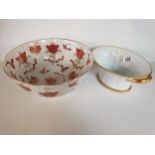 VA Porcelain dish and large Chinese bowl