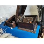 Columbia Grafonola and Singer sewing machine