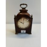Vintage Mahogany Mantel Clock - with key