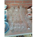 Good collection of cut glass a all exc. Condition - wine glasses, tumblers etc