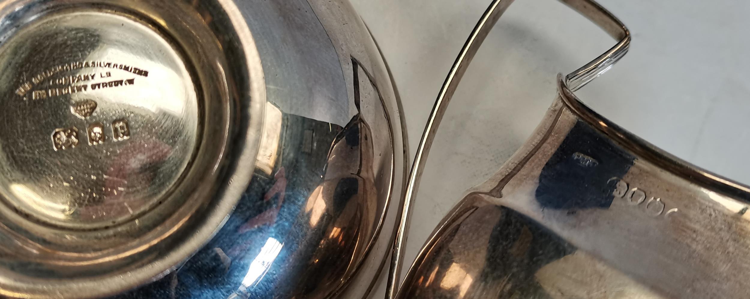 London Silver jug and bowl - Image 3 of 4