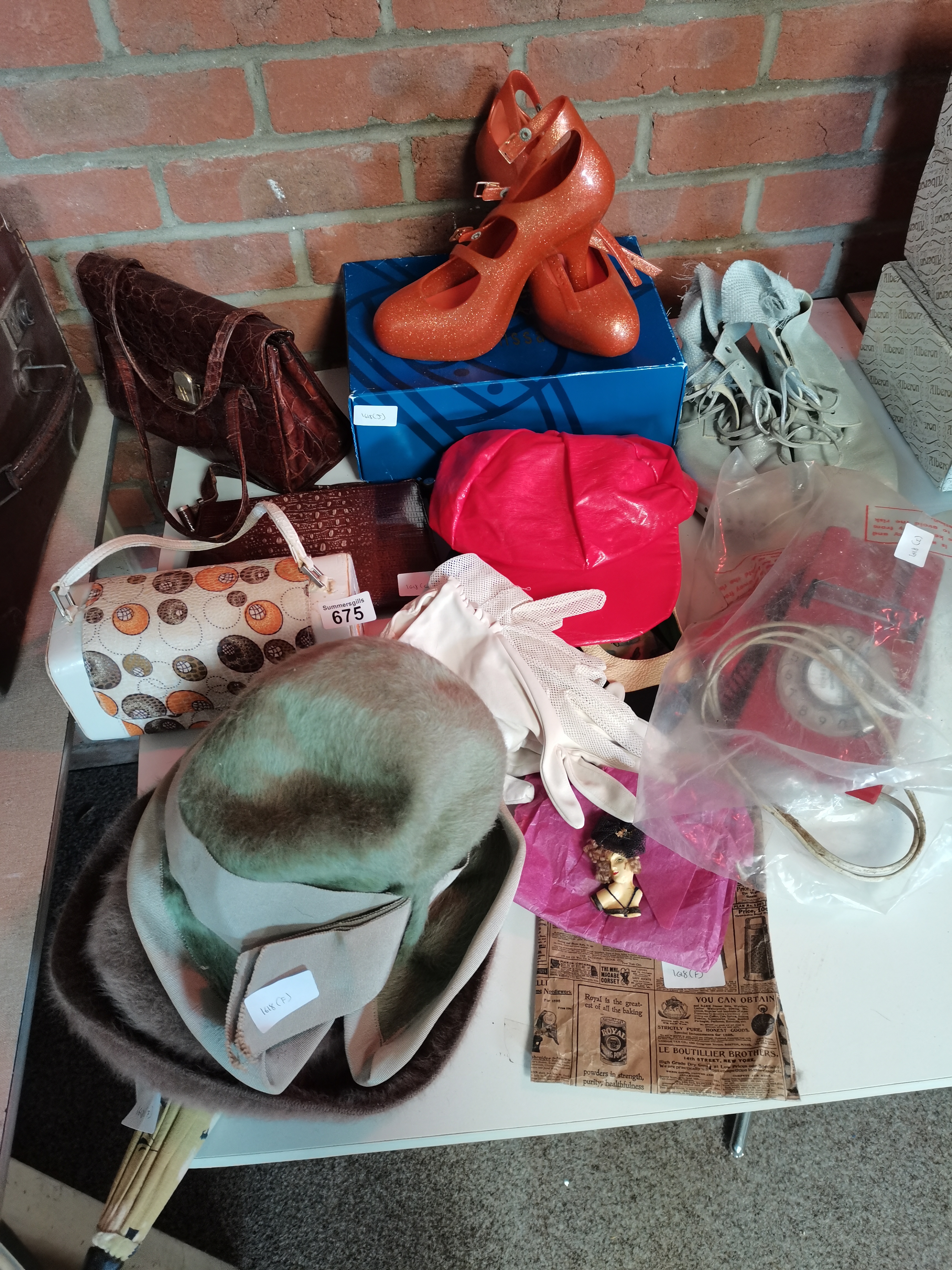 Vintage clothing items incl Vivienne Westwood Melissa shoes, Rundholz shoes, Crocodile skin handbag, - Image 2 of 2