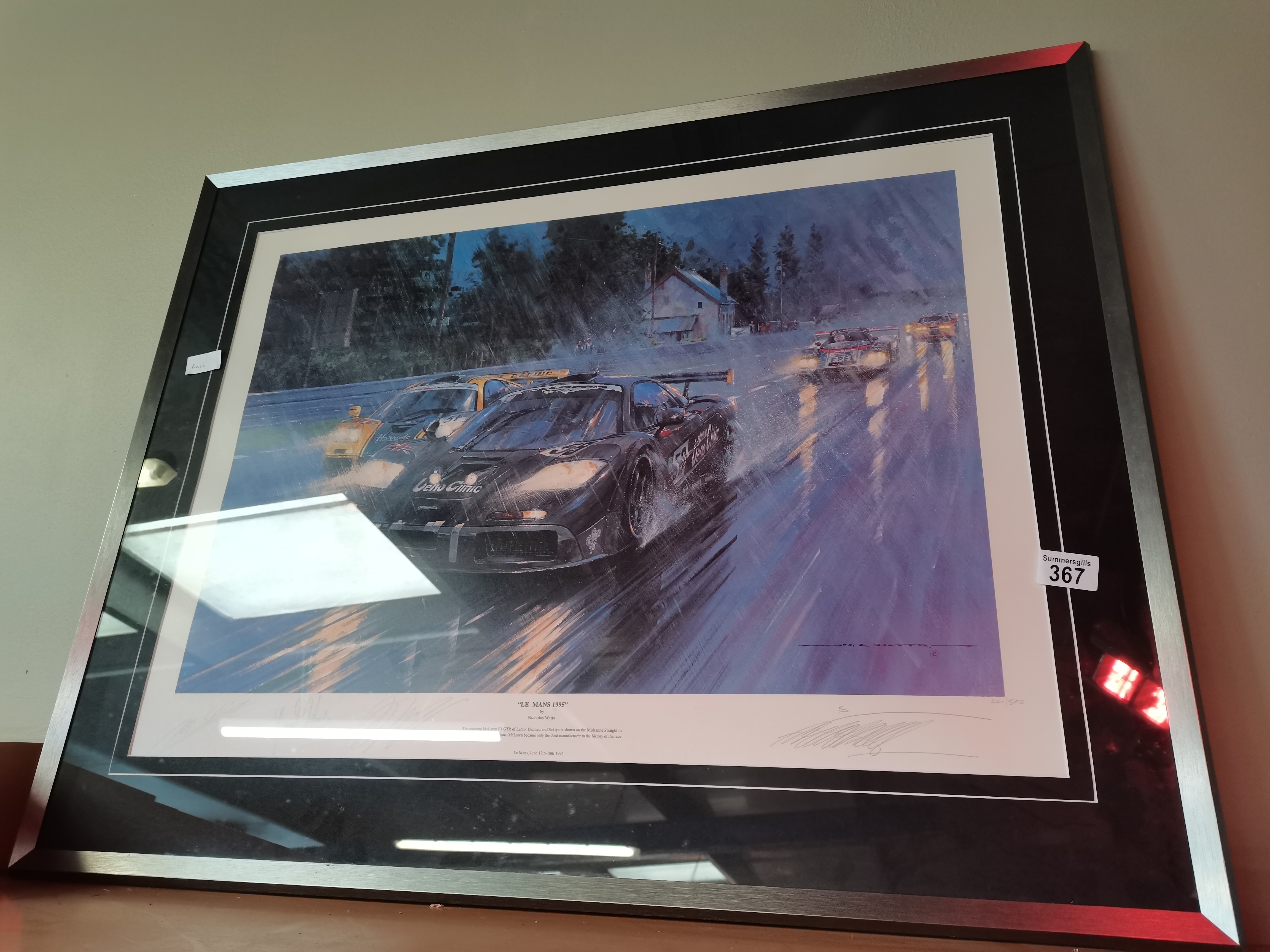Ltd edt. Print of LE MANs by Nicholas Watts 241/500 Signed - Image 2 of 2