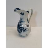Early blue and white Worcester jug