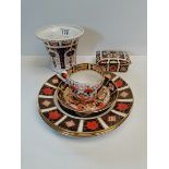 Collection of Crown Derby Imari pattern items