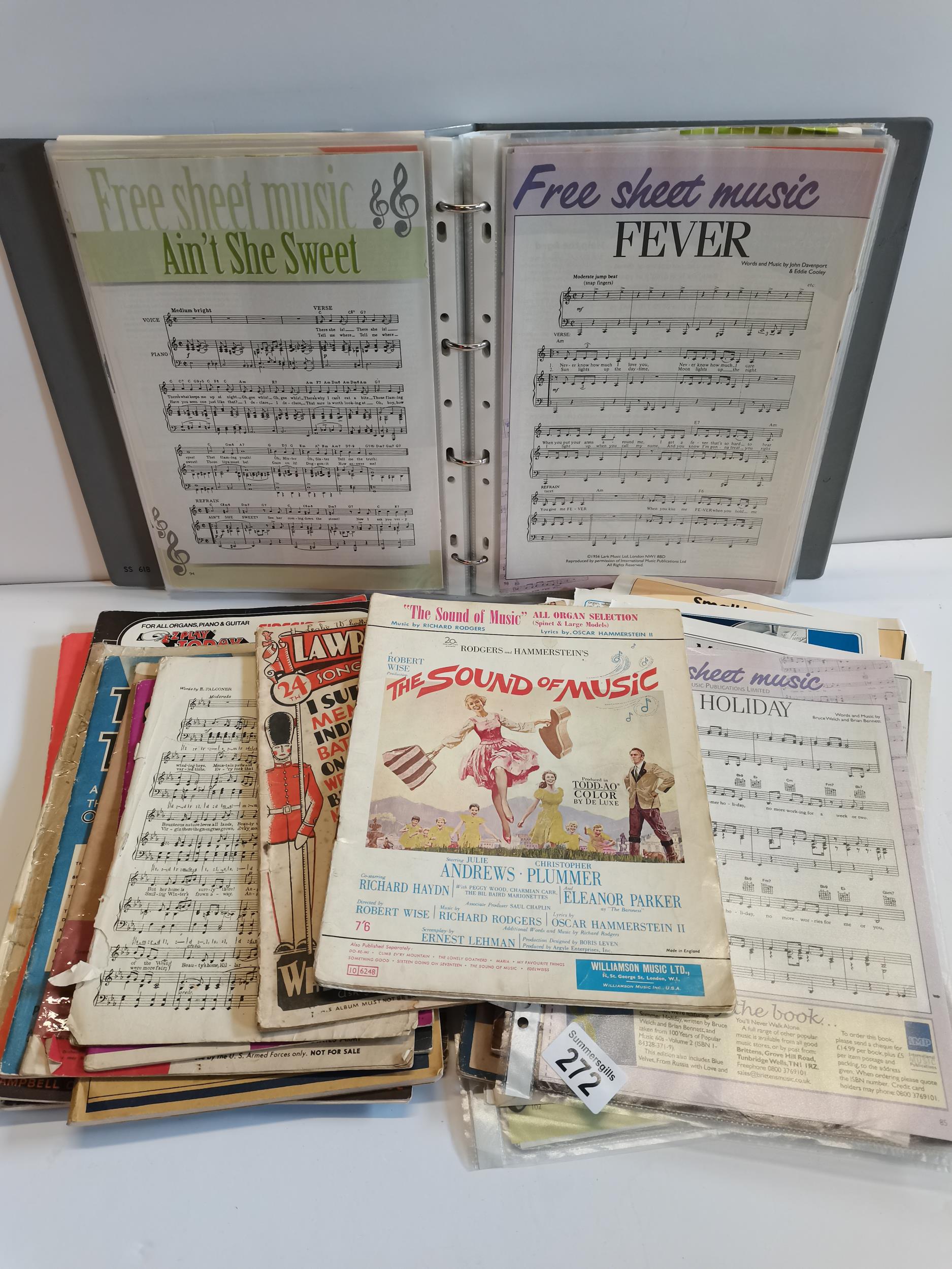 Large selection of music sheets/books