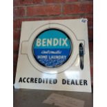 Bendix double sided metal sign