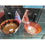 2 old Doulton ladies "The Parsley Shawl" and "A Victorian Lady" (Doulton & Co.) also misc. items