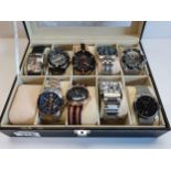 Collection of gents wrist watches inc SEKONDA , LORUS ETC