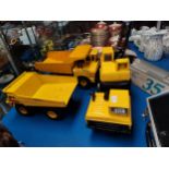 3 x Tonka toy vehicles